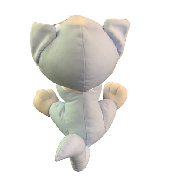 Precious Moments Tender Tails Plush Blue Cat Kitten Kitty 1998 Vintage 7 in Tall - Picture 3 of 6